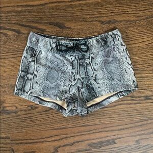 Snake print mini swim shorts Sz S